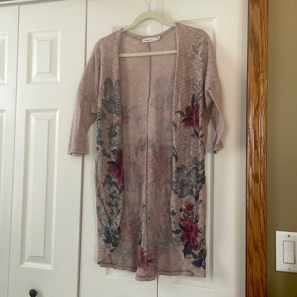 EUC 3/4 sleeve duster/ cardigan